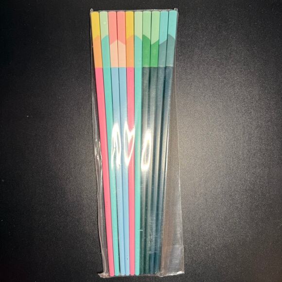 Chopsticks Reusable Dishwasher Safe, 5 Pairs 9.5 Inches Pink + Light Blue - Picture 7 of 12